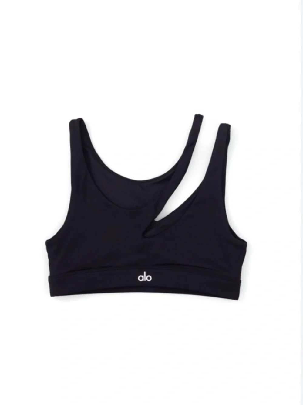 ALO Yoga Black Double-Strap Athletic Sports Bra